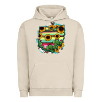 Pigment French Oak Ohio Map Sunflower Cactus Serape Urban Hoodie - RanaPortraitStore