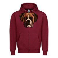 Burgundy Boxer Zipper Hoodie - Jasminsmagicworld