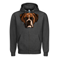 Charcoal Heather Boxer Zipper Hoodie - Jasminsmagicworld