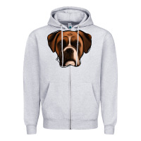 Heather Grey Boxer Zipper Hoodie - Jasminsmagicworld