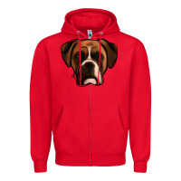 Red Boxer Zipper Hoodie - Jasminsmagicworld