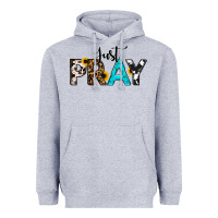 Heather Grey Just Pray Heavyweight Hoodie - RanaPortraitStore
