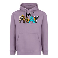 Lavender Just Pray Heavyweight Hoodie - RanaPortraitStore