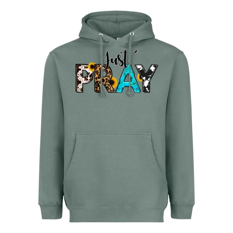 Just Pray Heavyweight Hoodie by RanaPortraitStore | Teevron