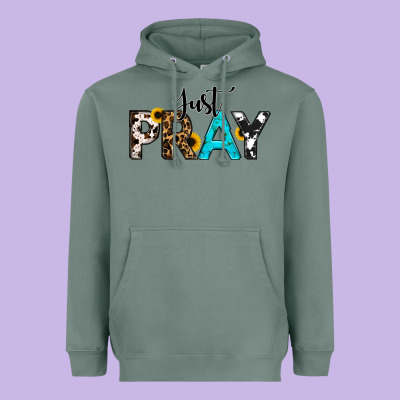Just Pray Heavyweight Hoodie Designed By Ranaportraitstore