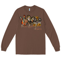 Chestnut peace love dog mama Long Sleeve Tee - RacoonDesign