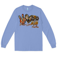Colony Blue peace love dog mama Long Sleeve Tee - RacoonDesign