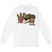 White peace love dog mama Long Sleeve Tee - RacoonDesign