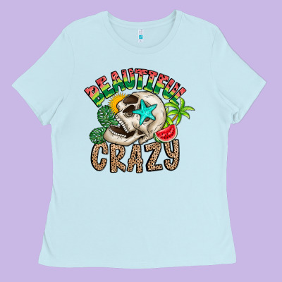 Beautiful Crazy Summer Ladies Tee Designed By Cowhidedigitalart