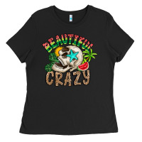 Black Beautiful Crazy Summer Ladies Tee - CowhideDigitalArt