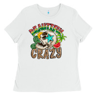 White Beautiful Crazy Summer Ladies Tee - CowhideDigitalArt