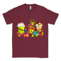 Burgundy Softball Coffee Cups Classic Tee - FaDigitalArtStudio