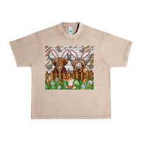 French Oak easter cow Urban Heavy Tee - CowhideDigitalArt