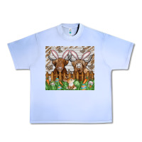 Grape Ice easter cow Urban Heavy Tee - CowhideDigitalArt