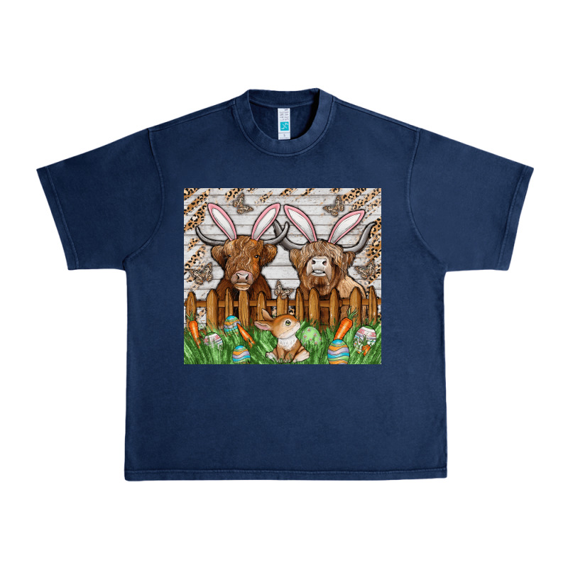 Easter Cow Urban Heavy Tee by CowhideDigitalArt | Teevron