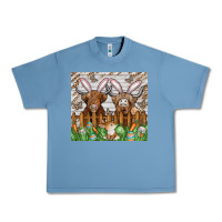 Pebble Blue easter cow Urban Heavy Tee - CowhideDigitalArt