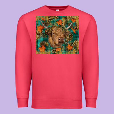 Fall Highland Cow Tumbler Premium Sweatshirt Designed By Ranaportraitstore