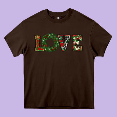 Christmas Love Heavy Core Tee Designed By Ranaportraitstore