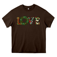 Chocolate Brown christmas love Heavy Core Tee - RanaPortraitStore