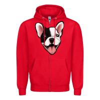 Red French Bulldog Zipper Hoodie - Jasminsmagicworld