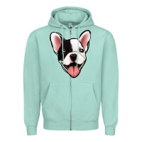 Seafoam French Bulldog Zipper Hoodie - Jasminsmagicworld