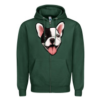 Sports Green French Bulldog Zipper Hoodie - Jasminsmagicworld