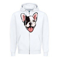 White French Bulldog Zipper Hoodie - Jasminsmagicworld