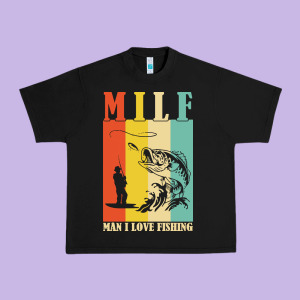 Fishing T  Shirt Milf Man I Love Fishing T  Shirt Urban Heavy Tee Designed By Baomotion