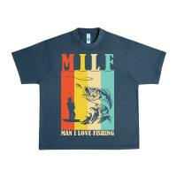 Midnight Navy fishing t  shirt milf man i love fishing t  shirt Urban Heavy Tee - baoMotion