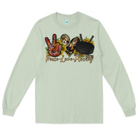 Matcha peace love hockey Long Sleeve Tee - RacoonDesign