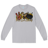 Moon Dust peace love hockey Long Sleeve Tee - RacoonDesign