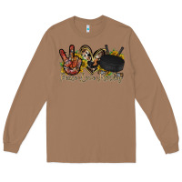Toasted Coconut peace love hockey Long Sleeve Tee - RacoonDesign
