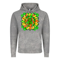Cloud Rock sunflower with st patricks smiley face and shamrock with glitter Vintage Hoodie - Artiststas
