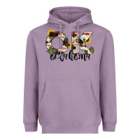 Lavender oklahoma state cowhide serape cactus Heavyweight Hoodie - RanaPortraitStore
