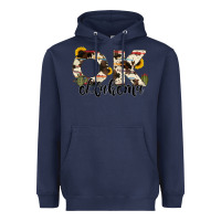 Navy oklahoma state cowhide serape cactus Heavyweight Hoodie - RanaPortraitStore