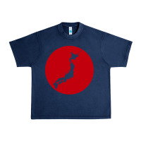 Navy japan island Urban Heavy Tee - baoMotion