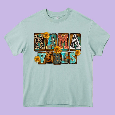 Western Mama Vibes Mother's Day Heavy Core Tee Designed By Fadigitalartstudio
