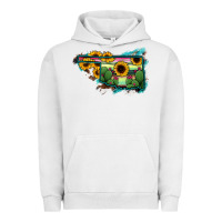 Pigment Lunar Rock Oklahoma Map Sunflower Cactus Serape Urban Hoodie - RanaPortraitStore