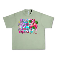Oil Green bea flamingo in a flock of pigeons Urban Heavy Tee - CowhideDigitalArt