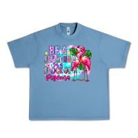 Pebble Blue bea flamingo in a flock of pigeons Urban Heavy Tee - CowhideDigitalArt