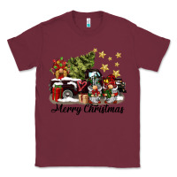 Burgundy merry christmas gnomes truck Classic Tee - BarkalooDesign