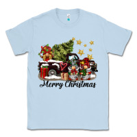Dusty Blue merry christmas gnomes truck Classic Tee - BarkalooDesign