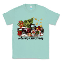 Seafoam merry christmas gnomes truck Classic Tee - BarkalooDesign