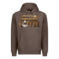 Coffee keep calm and make coffee Premium Hoodie - BarkalooDesign
