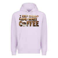 Lilac keep calm and make coffee Premium Hoodie - BarkalooDesign
