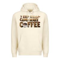 Sandshell keep calm and make coffee Premium Hoodie - BarkalooDesign