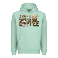 Seafoam keep calm and make coffee Premium Hoodie - BarkalooDesign