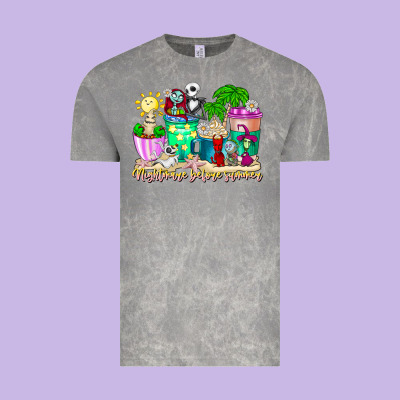 Nightmare Before Summer Coffee Cups Vintage Tee Designed By Cowhidedigitalart