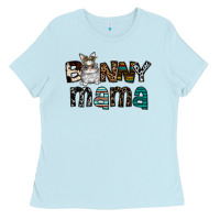 Baby Blue Bunny mama Ladies Tee - CowhideDigitalArt