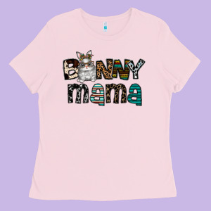 Bunny Mama Ladies Tee Designed By Cowhidedigitalart